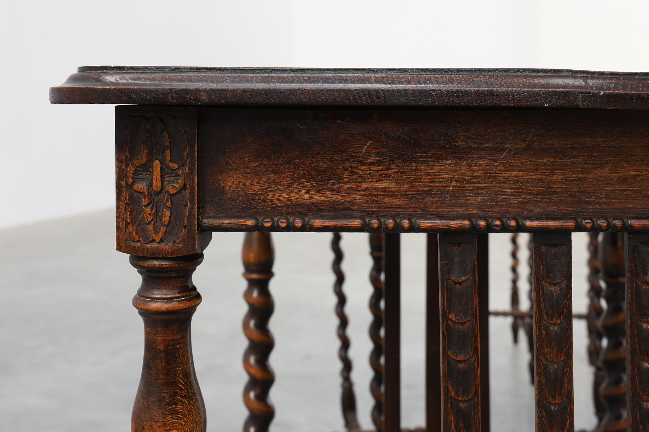 Set of Four Oak Barley Twist Nesting Tables, England, circa 1900thumbnail